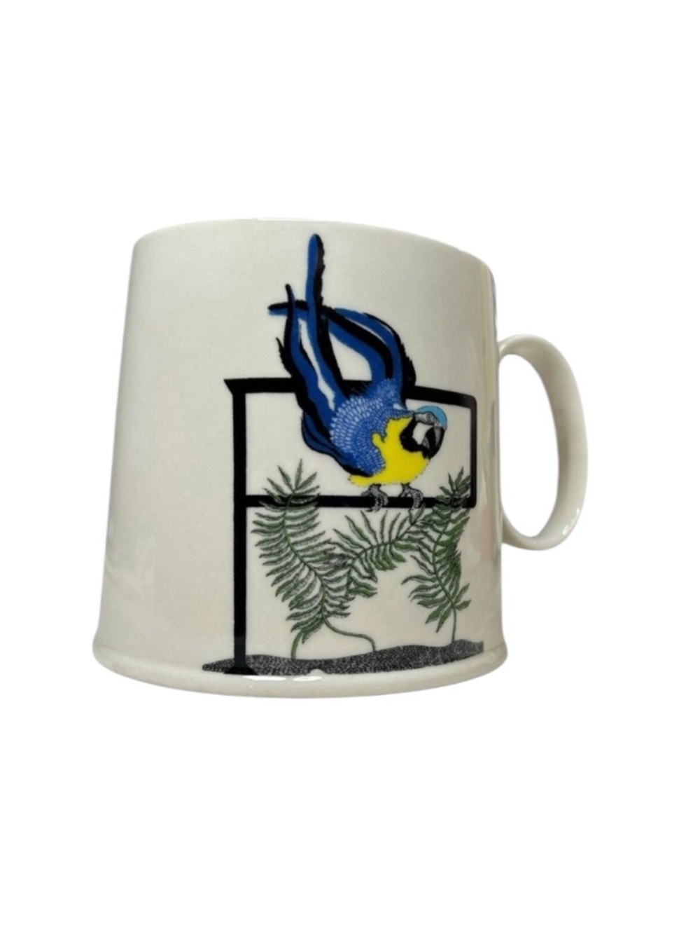 Anthropologie Mug Florence Balducci Animal Alphabet P Parrot Wide Bottom